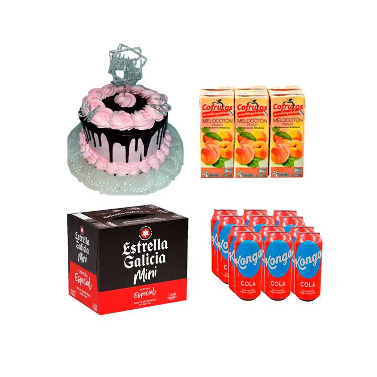 Cake + Cerveza + Refresco + Jugo